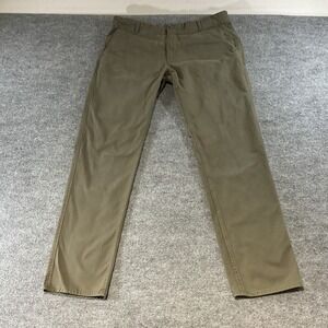 Rodd & Gunn Mens 36Lx34 Olive Green Chino Pants Woven In Italy Straight Trousers